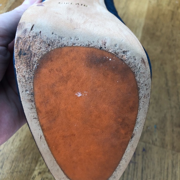 Cole Haan Navy Suede Heels - Picture 5 of 6